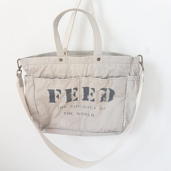 FEED Projects Diaper Tote Shoulder Bag 100% Cotton Feed the Children o.Worl (86) - Picture 1 of 14